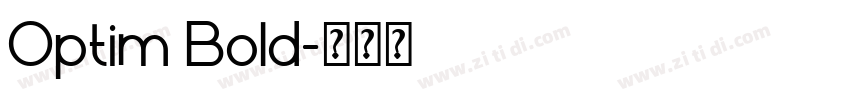 Optim Bold字体转换